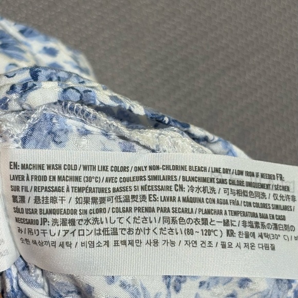 Hollister, baby doll floral easy fit tie-front cropped Y2K coquette peasant XL - Picture 8 of 11